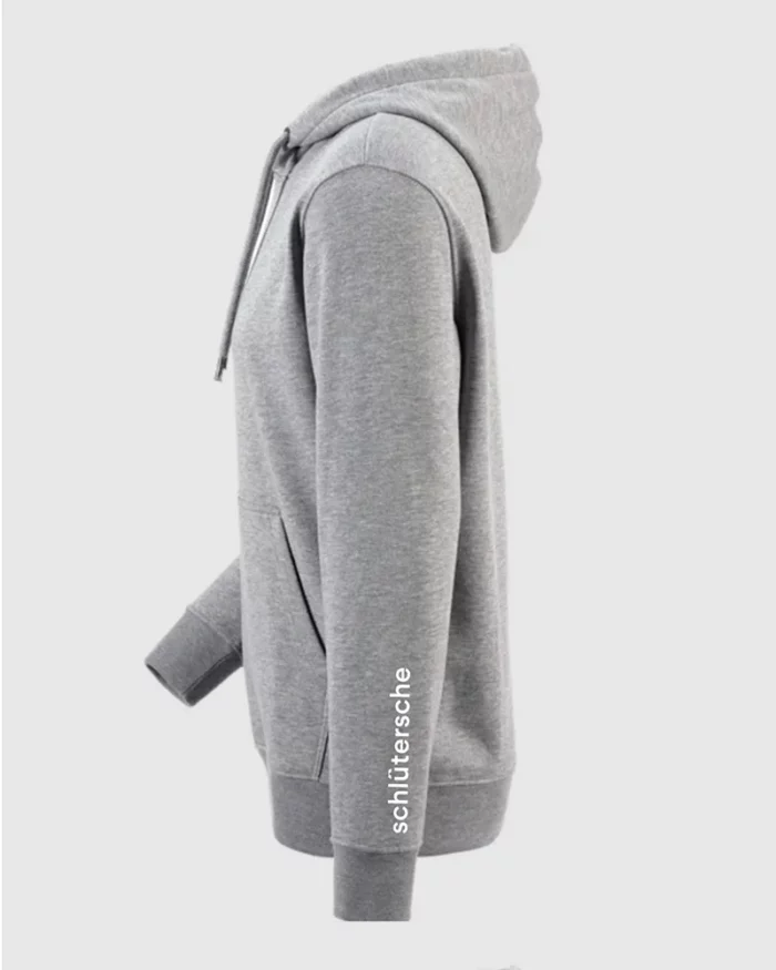 schlütersche Shop - Hoodie (grau - weiße Schrift) - Side