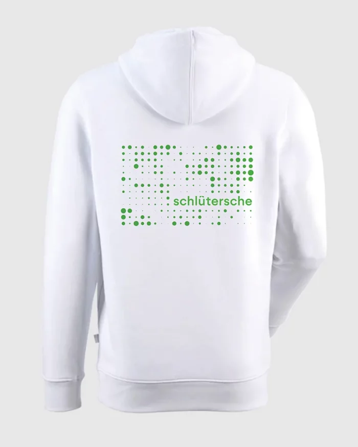 schlütersche Shop - Hoodie (weiß - grüne Schrift) - Back